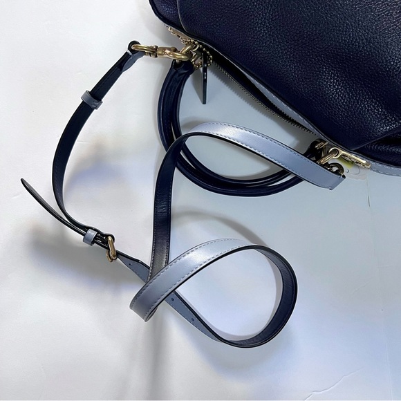 NWT Coach Lane Hues of Blues Colorblock Satchel MSRP$395 SOLD OUT ONLINE - Picture 14 of 16